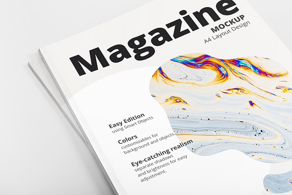 A4 Magazine Mockup Pack in Print Mockups - product preview 3