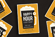 Happy Hour Beer Promotion Flyer