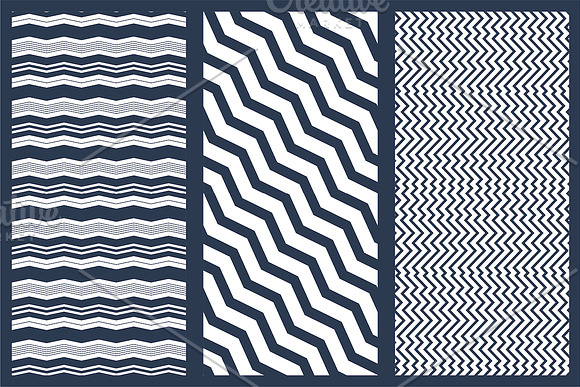 Geometric seamless zigzag patterns in Patterns - product preview 4