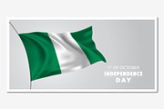 Nigeria independence day vector