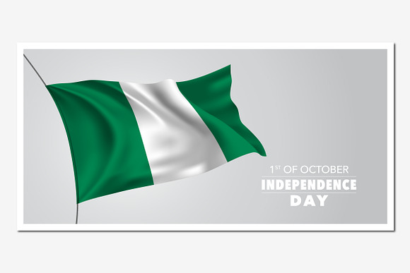 Nigeria independence day vector in Illustrations - product preview 1