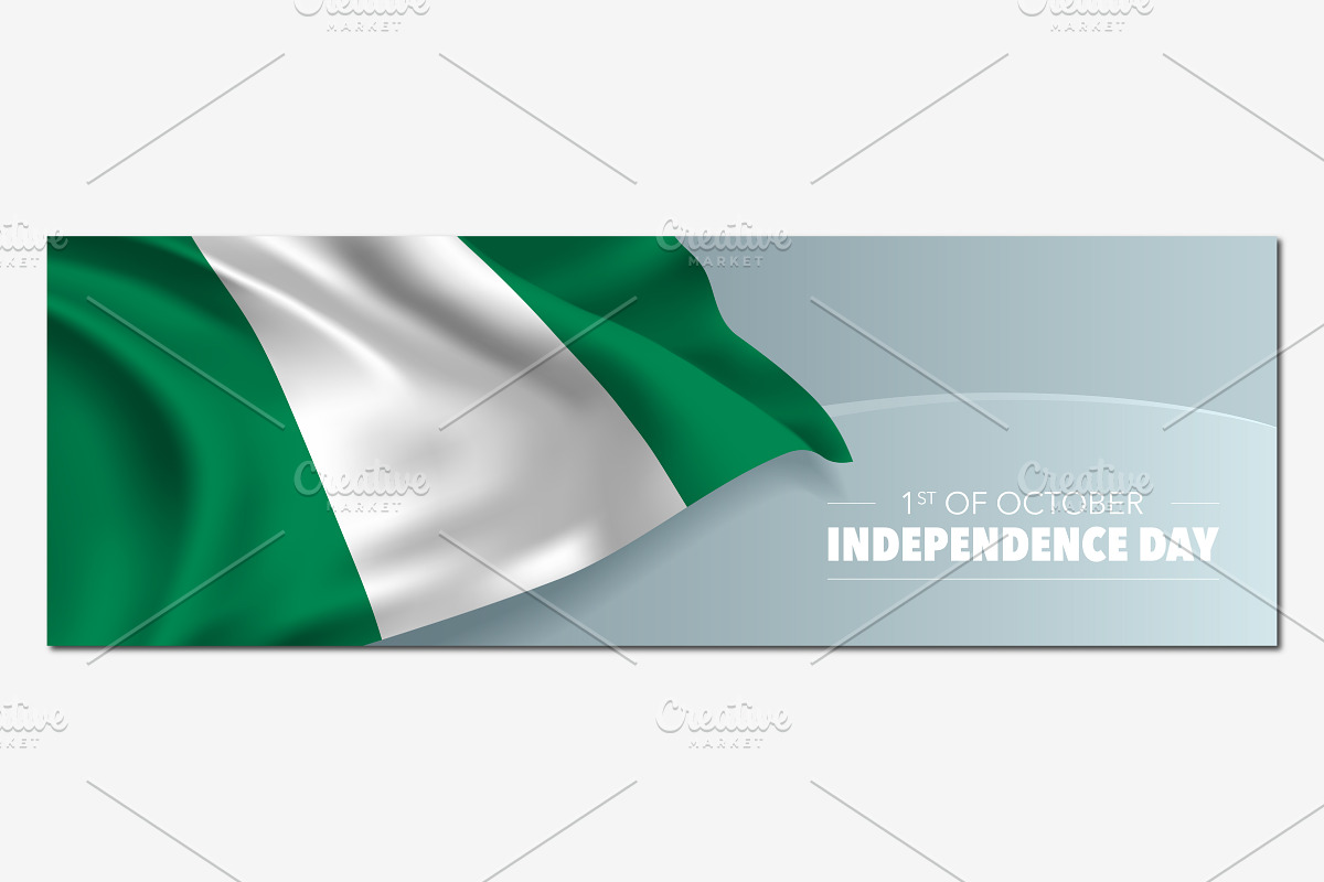 Nigeria independence day vector in Illustrations - product preview 8