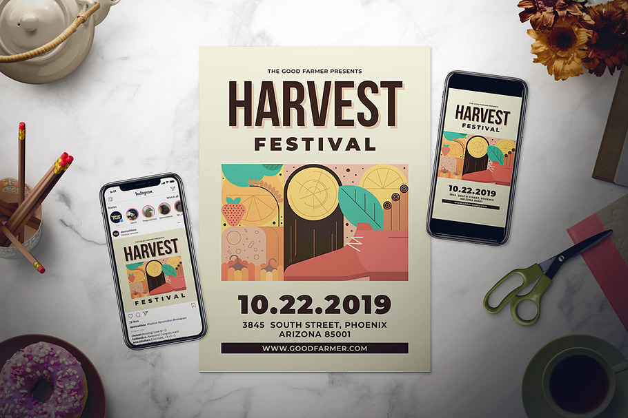 Harvest Festival Flyer Set in Flyer Templates - product preview 8