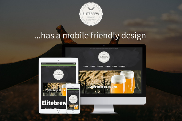 Elitebrew - Brewery WordPress Theme in WordPress Themes - product preview 1