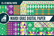 Mardi Gras digital paper