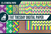 Fat Tuesday digital paper