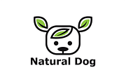Natural Dog Logo Template