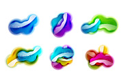 Set of glossy abstract shapes