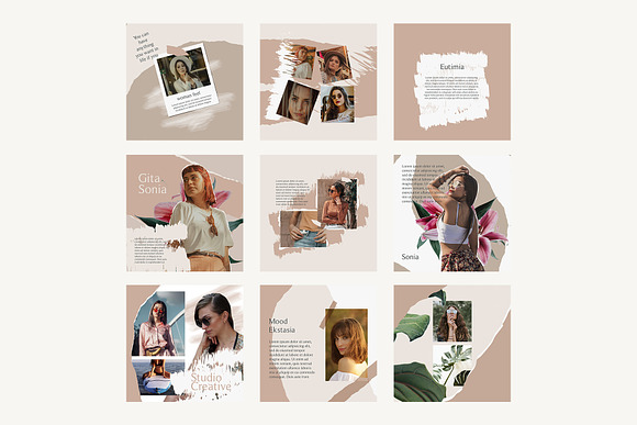 Moody Instagram Templates in Instagram Templates - product preview 4