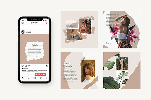 Moody Instagram Templates in Instagram Templates - product preview 5