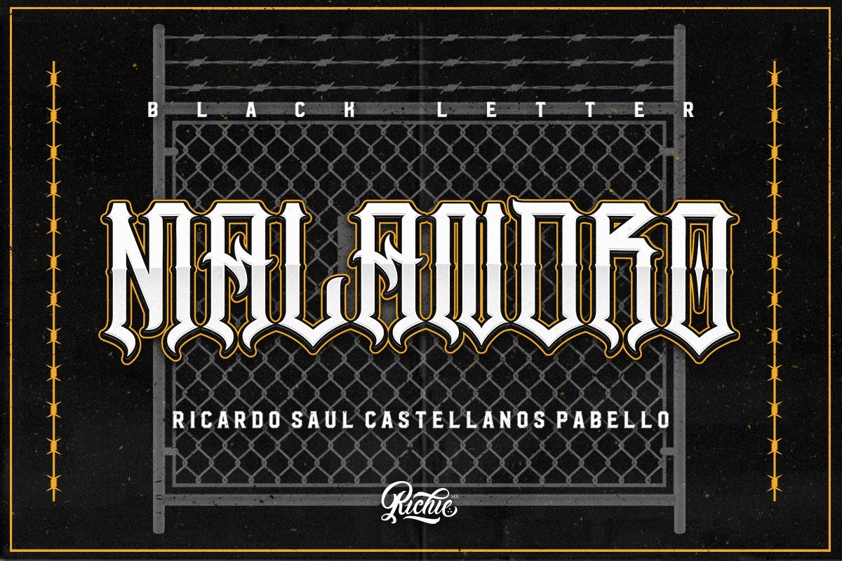 Malandro (Tattoo Font) in Blackletter Fonts - product preview 8