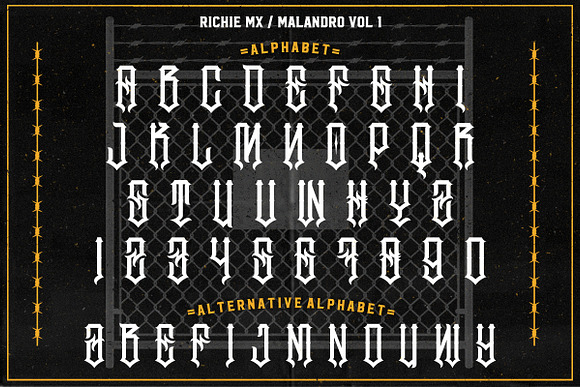 Malandro (Tattoo Font) in Blackletter Fonts - product preview 1
