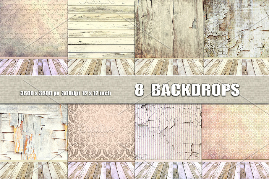 Vintage Room Photo Backdrops in Textures - product preview 8