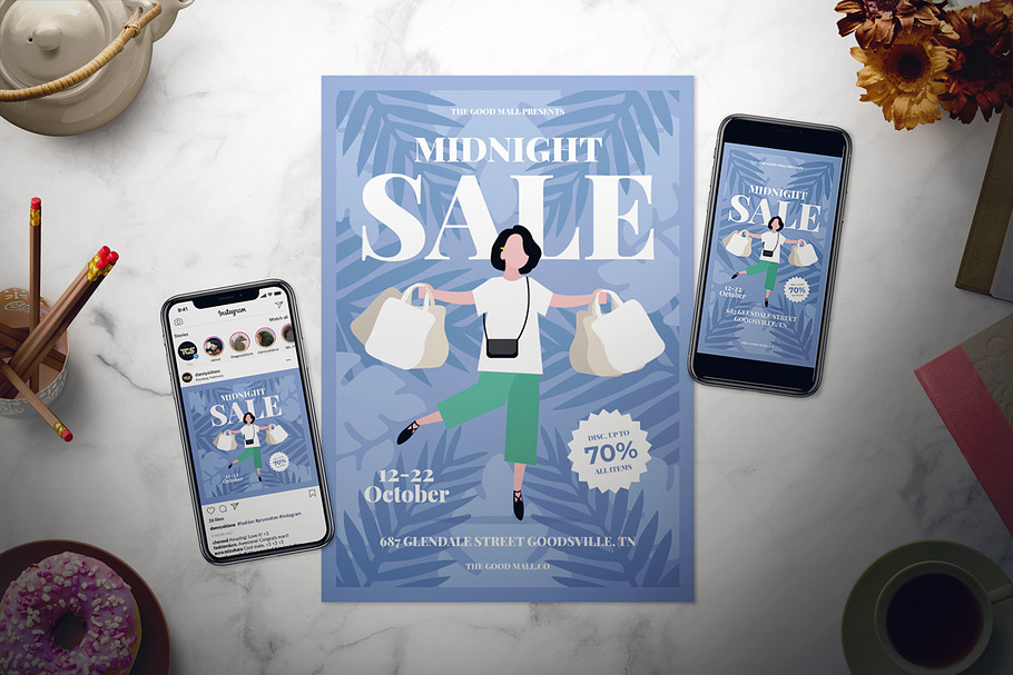 Midnight Sale Flyer Set