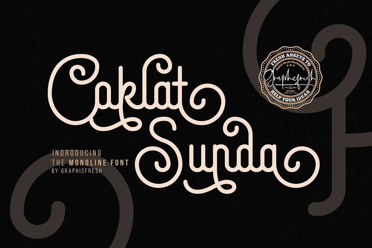 Coklat Sunda - The Monoline Font in Script Fonts - product preview 8