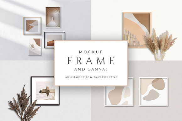 Frame and Canvas Mockup Set in Scene Creator Mockups - product preview 7