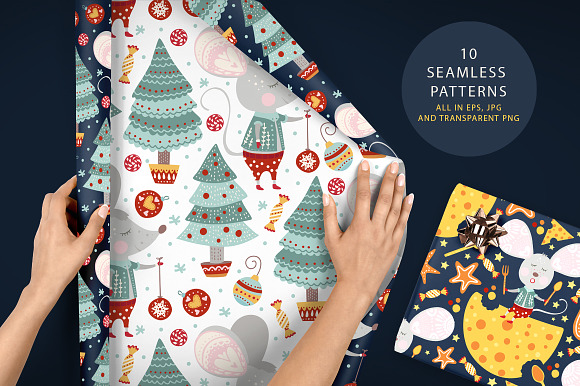 Noel. Christmas Mouse Bundle. in Illustrations - product preview 4