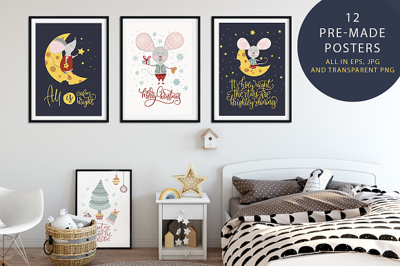 Noel. Christmas Mouse Bundle. in Illustrations - product preview 6
