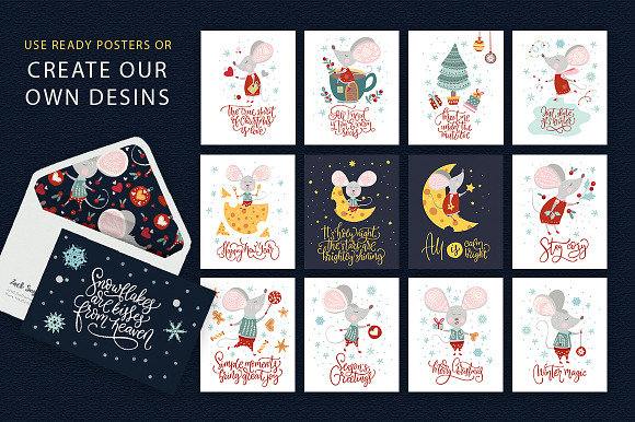 Noel. Christmas Mouse Bundle. in Illustrations - product preview 7