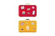 Luggage Traveling Bags with Stickers