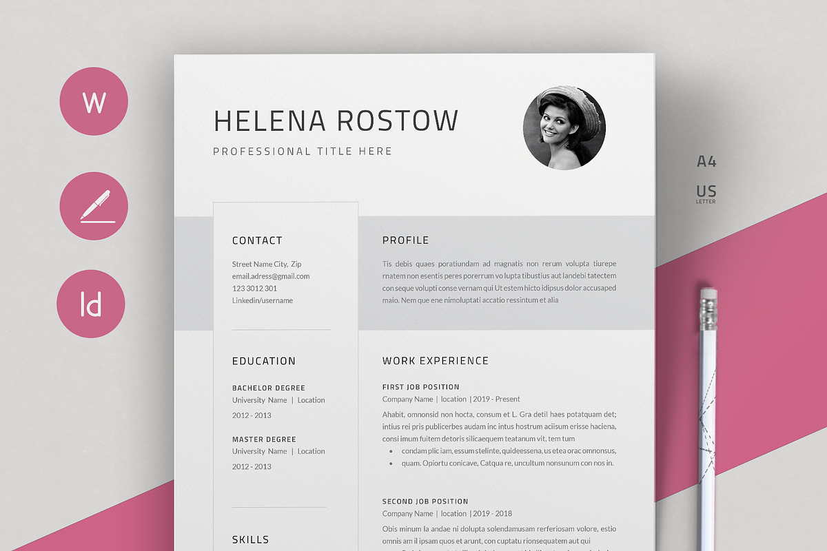 Resume Cv Template in Resume Templates - product preview 8
