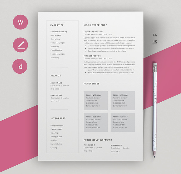Resume Cv Template in Resume Templates - product preview 2