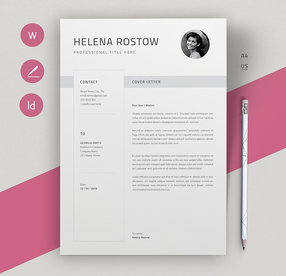 Resume Cv Template in Resume Templates - product preview 3