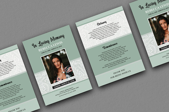 Funeral Program Card Template - v914 in Card Templates - product preview 3