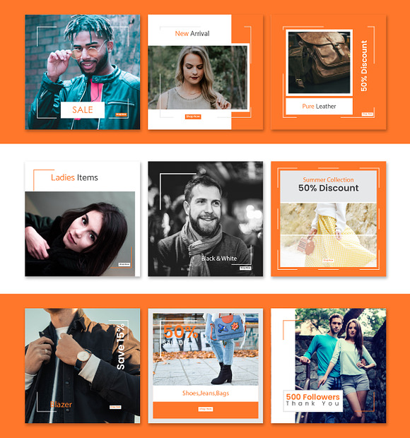 Creative Fashion Social Media Banner in Instagram Templates - product preview 3