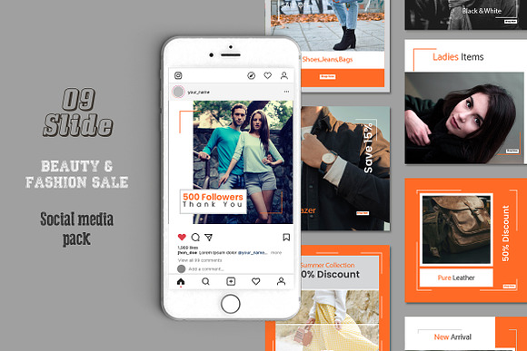 Creative Fashion Social Media Banner in Instagram Templates - product preview 5