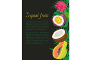 Tropical Fruits Banner with Exotic