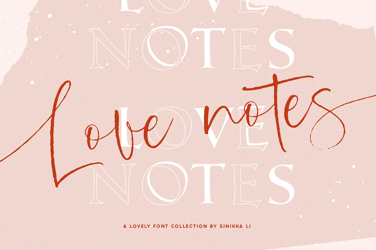 LOVE NOTES | FONT COLLECTION in Serif Fonts - product preview 8