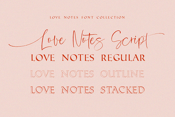 LOVE NOTES | FONT COLLECTION in Serif Fonts - product preview 4