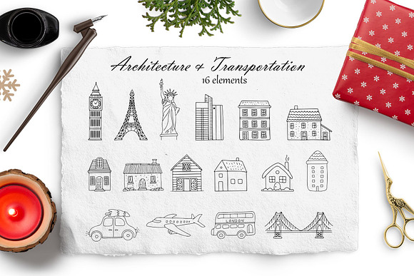 Christmas card map creator in Illustrations - product preview 1