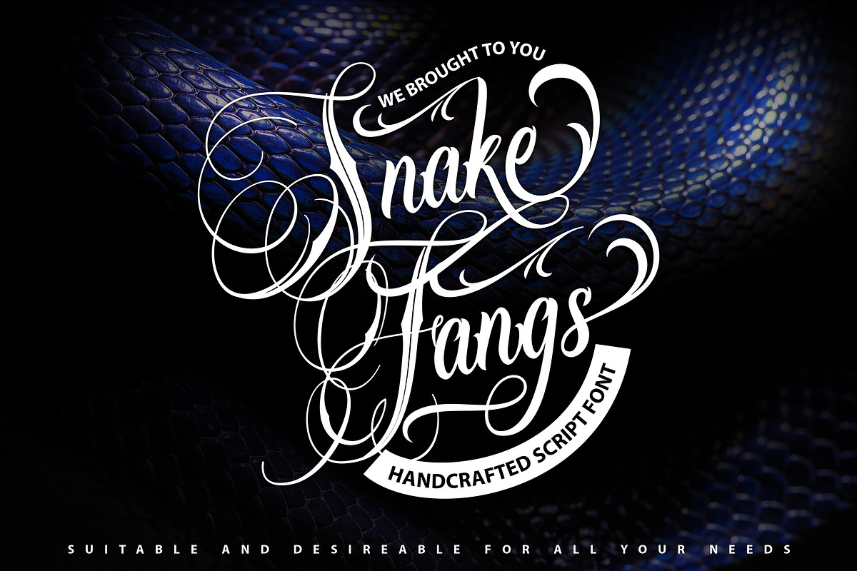 Snake Fangs | Handcrafted Font in Blackletter Fonts - product preview 8