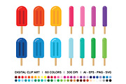 Popsicles & Ice Pops Clip Art Set