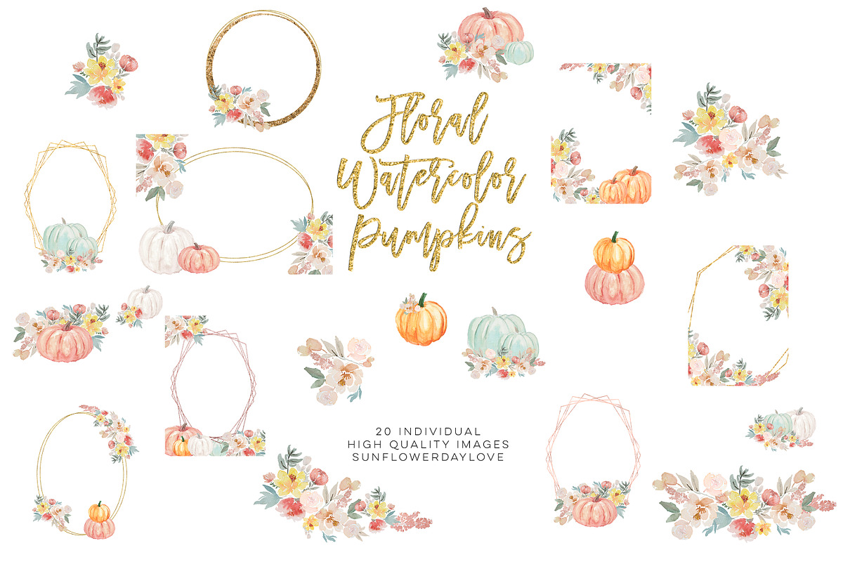 Autumn Watercolor Clipart in Illustrations - product preview 8