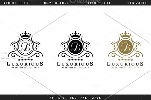 Luxurious Logo v.2 in Logo Templates - product preview 3