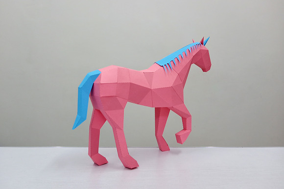 DIY Unicorn - 3d papercraft in Templates - product preview 1