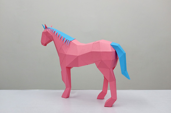DIY Unicorn - 3d papercraft in Templates - product preview 2