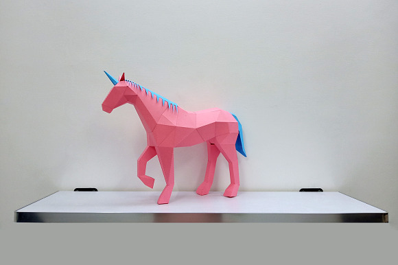 DIY Unicorn - 3d papercraft in Templates - product preview 7