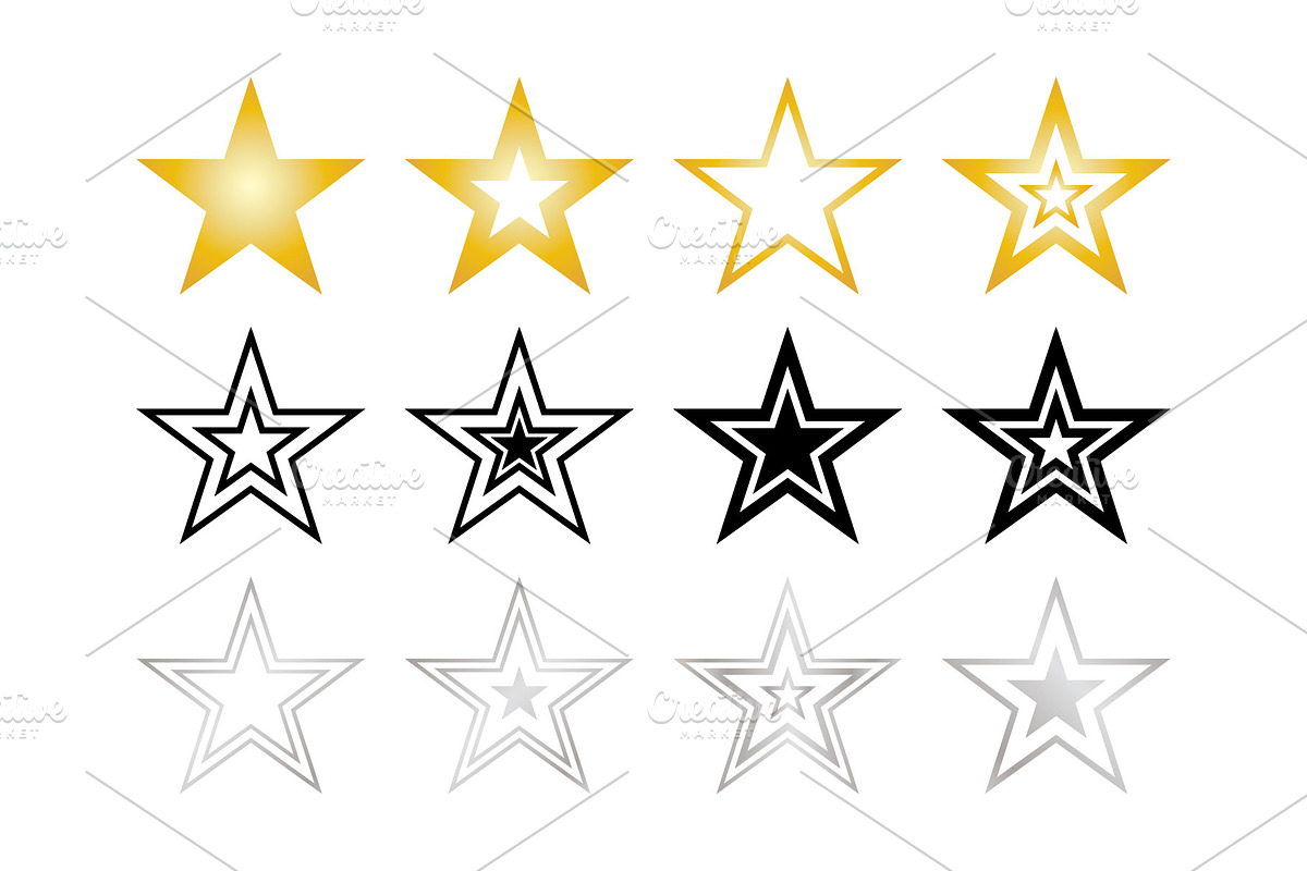 Stars Clip Art Set in Objects - product preview 8