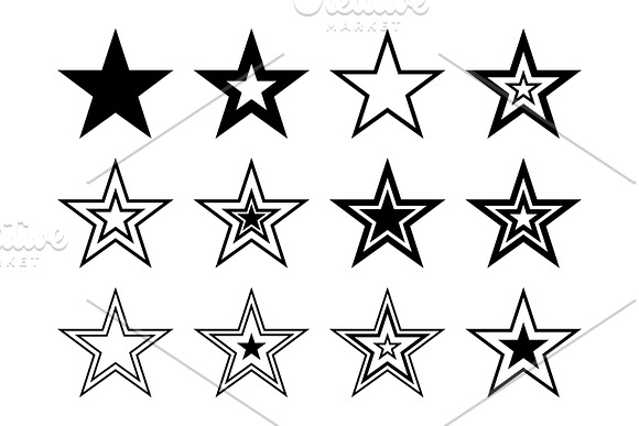 Stars Clip Art Set in Objects - product preview 1
