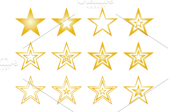 Stars Clip Art Set in Objects - product preview 3