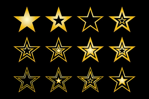 Stars Clip Art Set in Objects - product preview 5