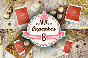 8 PSD Mockups Cupcakes