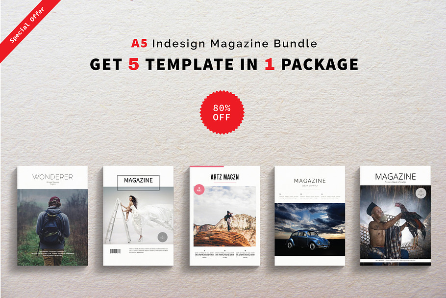 A5 Magazine Bundle in Magazine Templates - product preview 8