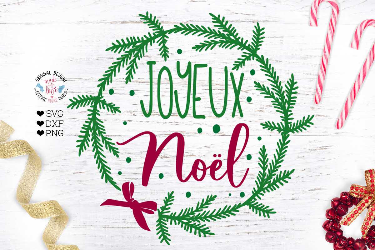 Joyeux Noel  Cut File in Illustrations - product preview 8