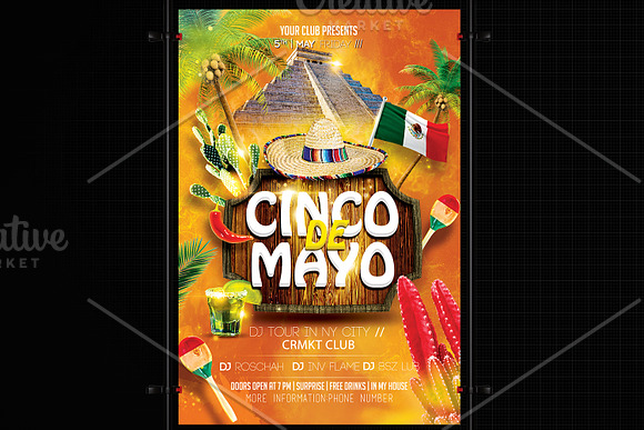 Cinco De Mayo Flyer in Flyer Templates - product preview 3