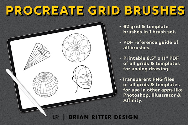 Drawing Grid Brushes for Procreate